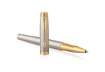Immagine di Penna roller Parker IM punta F inchiostro nero Premium Warm Silver GT - 1931686