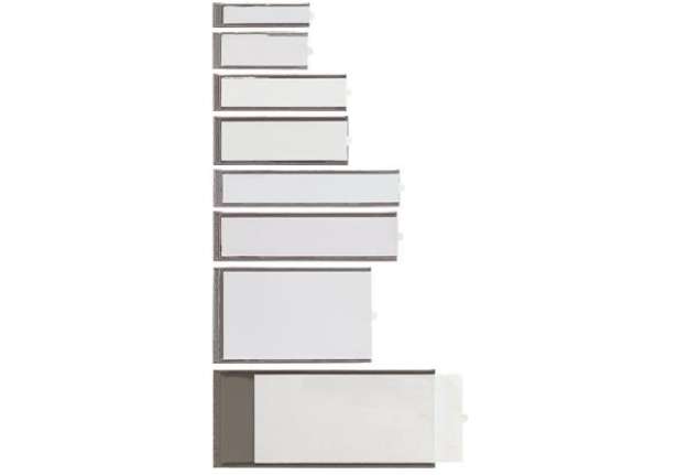 Immagine di Portaetichette adesivo Ies B1 - 16 x 63 mm - grigio - Sei Rota - conf. 10 pezzi
