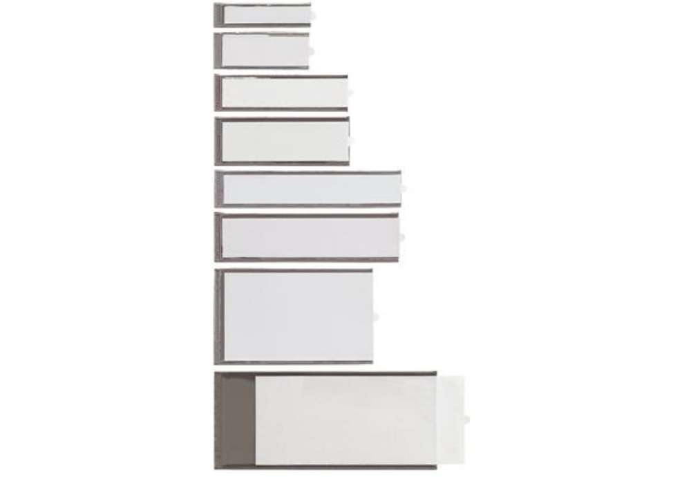 Immagine di Portaetichette adesivo Ies A1 - 24 x 63 mm - grigio - Sei Rota - conf. 10 pezzi