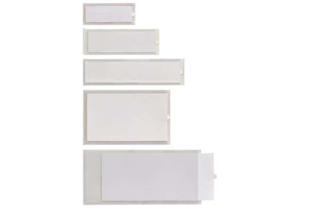 Immagine di Portaetichette adesivo Iesti A4 - 65 x 140 mm - trasparente - Sei Rota - conf. 10 pezzi