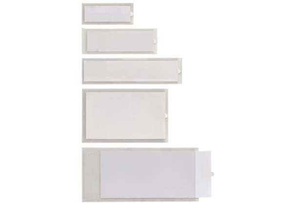 Immagine di Portaetichette adesivo Iesti A4 - 65 x 140 mm - trasparente - Sei Rota - conf. 10 pezzi