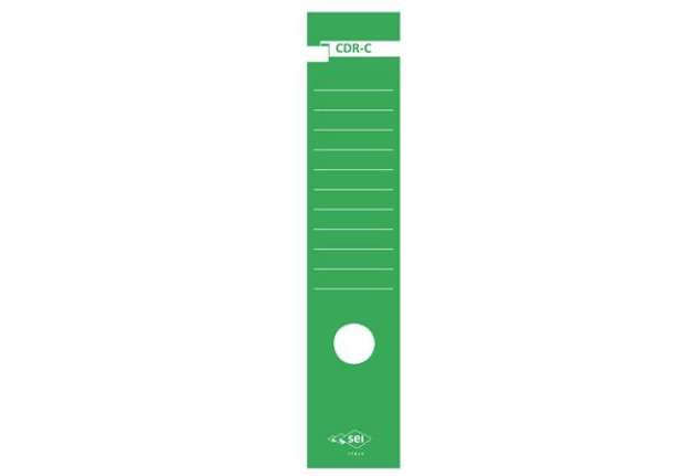 Immagine di Copridorso CDR C - carta autoadesiva- 7 x 34,5 cm -  verde - Sei Rota - conf. 10 pezzi