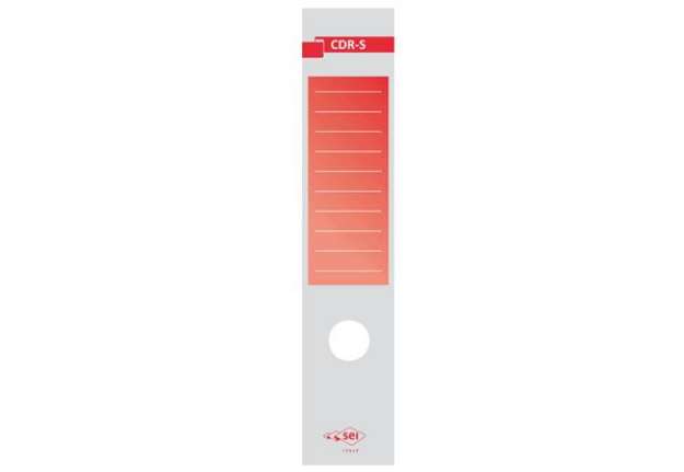 Immagine di Copridorso CDR S - carta autoadesiva - 7 x 34,5 cm - rosso - Sei Rota - conf. 10 pezzi