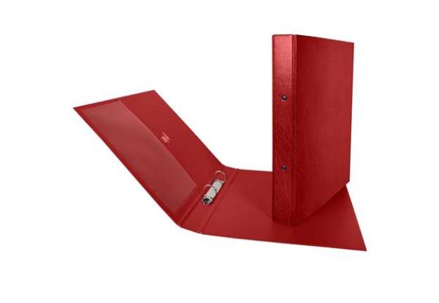 Immagine di Raccoglitore Stelvio - 2 anelli tondi 25 mm - dorso 3 cm - 22 x 30 cm - rosso - Sei Rota