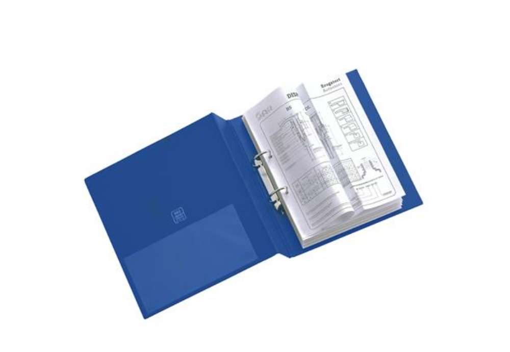 Immagine di Raccoglitore Stelvio - 22 x 30 cm - 2 anelli a D 50 mm - dorso 7 cm - blu - Sei Rota