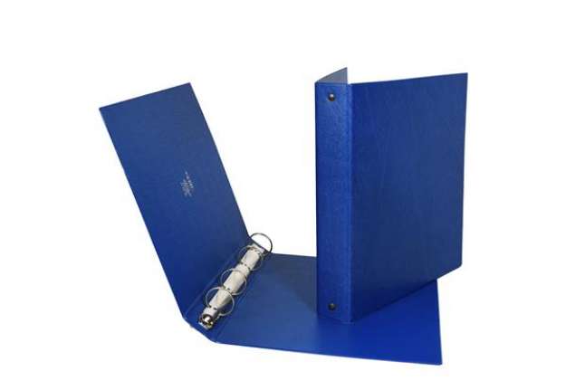 Immagine di Raccoglitore Stelvio - 4 anelli tondi 25 mm - dorso 3 cm -15 x 21 cm - blu - Sei Rota