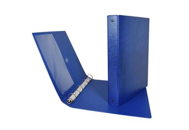 Immagine di Raccoglitore Stelvio - 4 anelli tondi 25 mm - dorso 3 cm - 22 x 30 cm - blu - Sei Rota