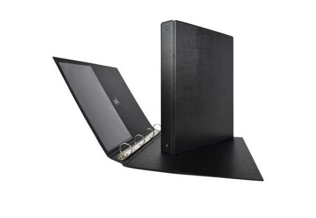 Immagine di Raccoglitore Stelvio - 4 anelli tondi 25 mm - dorso 3 cm - 22 x 30 cm - nero - Sei Rota