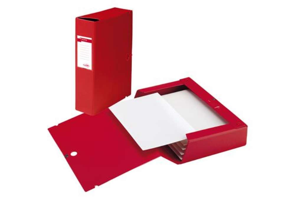 Immagine di Scatola archivio Scatto - dorso 4 cm - 25 x 35 cm - rosso - Sei Rota