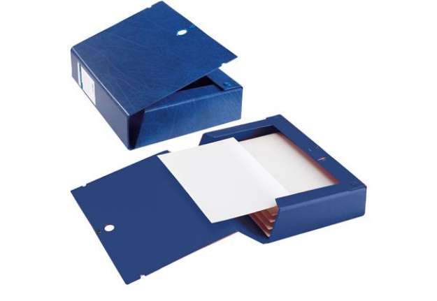 Immagine di Scatola archivio Scatto - dorso 12 cm - 25 x 35 cm - blu - Sei Rota