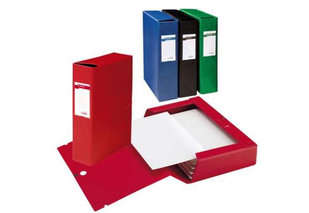 Immagine di Scatola archivio Scatto - dorso 12 cm - 25 x 35 cm - nero - Sei Rota