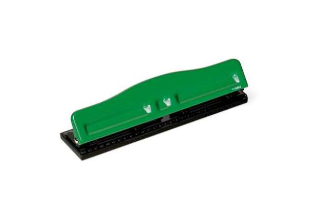 Immagine di Perforatore 840 - max 8 fogli - 4 fori regolabili - passo 6/8 cm - verde - Lebez