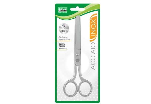 Immagine di Forbice 056 - punta tonda - 15 cm - acciaio inox - Lebez