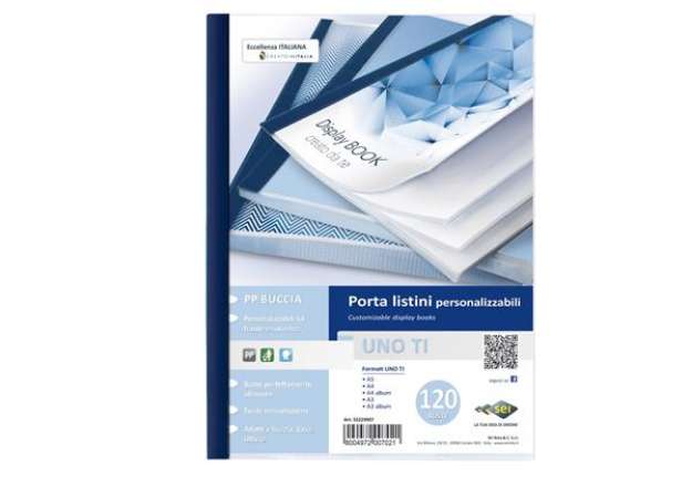 Immagine di Portalistini personalizzabile Uno TI - 22 x 30 cm - 120 buste - blu - Sei Rota