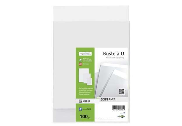 Immagine di Buste a sacco Soft - PPL - 8 x 12 cm - liscio - trasparente - Sei Rota - conf. 100 pezzi