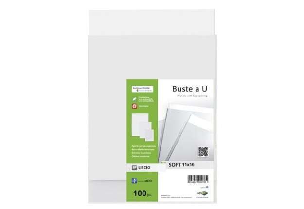 Immagine di Buste a sacco Soft - PPL - 11 x 16 cm - liscio - trasparente - Sei Rota - conf. 100 pezzi