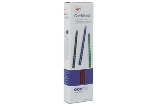 Immagine di Dorsi spirale - 21 anelli - 8 mm - nero - GBC - conf. 100 pezzi