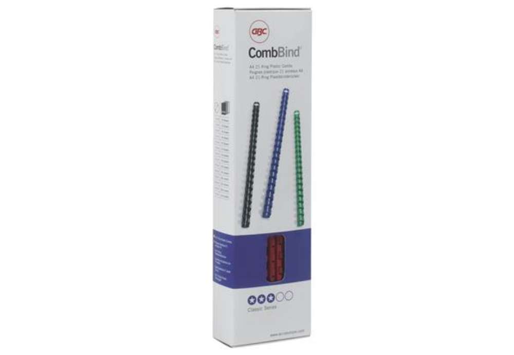 Immagine di Dorsi spirale - 21 anelli ovali - 51 mm - nero - GBC - conf. 50 pezzi