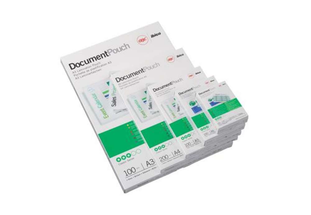 Immagine di Pouches - A2 - 426 x 600 mm - 2 x 125 micron - GBC - conf. 50 pezzi