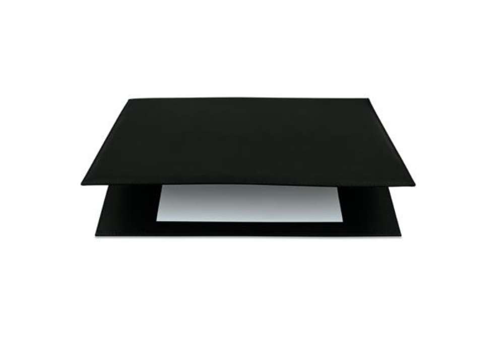 Immagine di Sottomani doppio in similpelle - nero - 48 x 32 cm - City Time