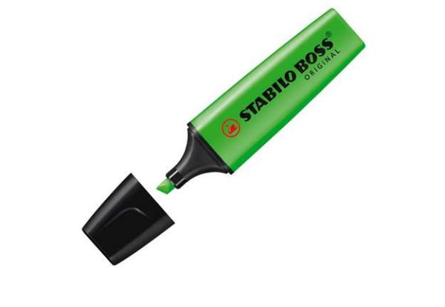 Immagine di Evidenziatore Stabilo Boss Original - punta a scalpello - tratto 2 - 5 mm - verde 33 - Stabilo