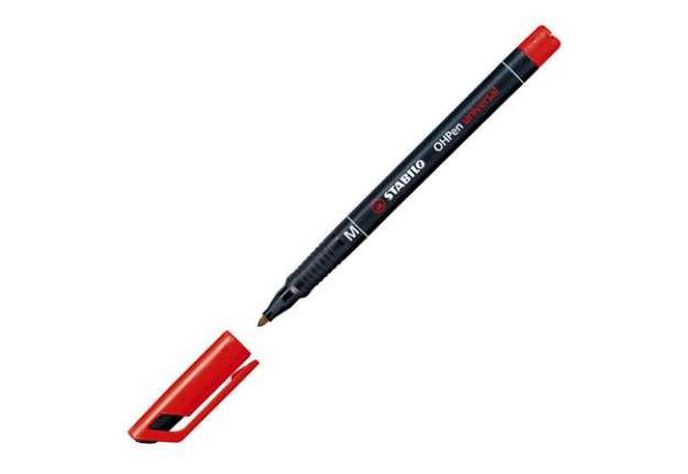 Immagine di Pennarello OHPen universal permanente 843  - punta media 1,0 mm - rosso - Stabilo