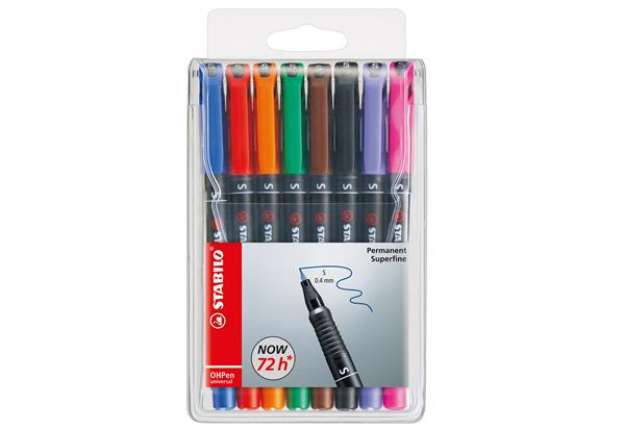 Immagine di Pennarello OHPen universal permanente 841 - punta superfine 0,4 mm - colori assortiti - Stabilo - co