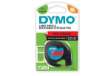 Immagine di Nastro Letratag 912030 - 12 mm x 4 mt - plastica - rosso - Dymo