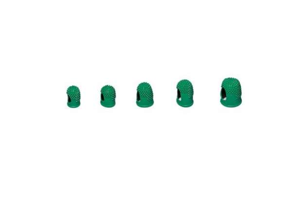 Immagine di Ditali Läufer - diametro 1,9 cm - caucciù - verde - Lebez - conf. 10 pezzi