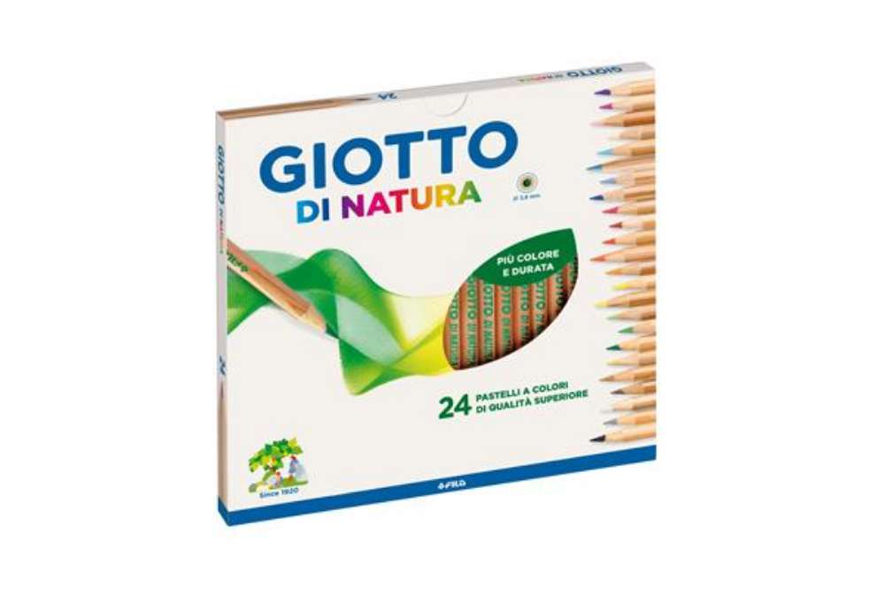 Immagine di Pastelli colorati Natura - diametro mina 4 mm - legno di cedro - colori assortiti - Giotto - astucci