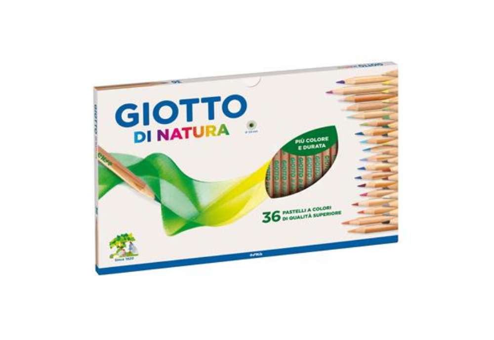 Immagine di Pastelli colorati Natura - diametro mina 4 mm - legno di cedro - colori assortiti - Giotto - astucci
