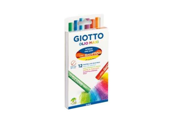 Immagine di Pastelli a olio - lunghezza 70 mm - diametro11 mm - colori assortiti - Giotto - conf. 12 pezzi