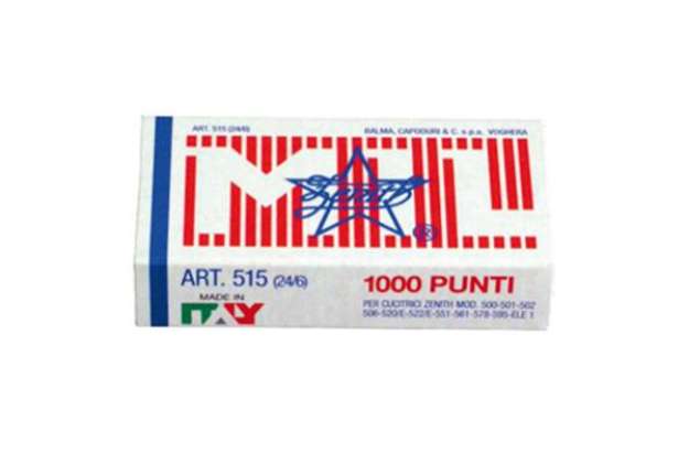 Immagine di Punti 515 - 24/6 - acciaio naturale - metallo - Zenith - conf. 1000 punti