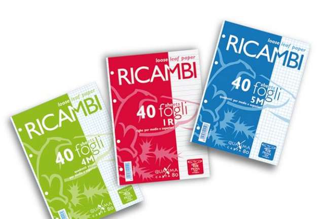 Immagine di Ricambi forati Quaxima - A5 - 4 mm - 80 gr - 40 fogli - Pigna