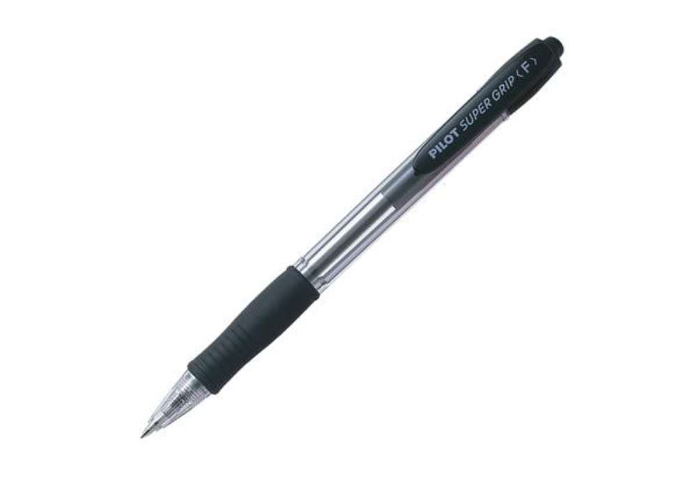 Immagine di Penna a sfera a scatto Super Grip - punta fine 0,7 mm - nero - Pilot
