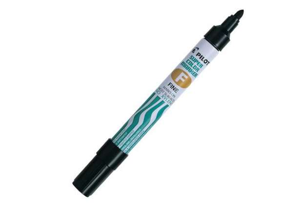 Immagine di Marcatore Super Color - permanente - punta fine 4 mm - nero - Pilot