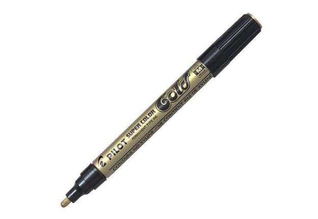 Immagine di Marcatore a vernice Super Color - punta media 4,5 mm - oro - Pilot