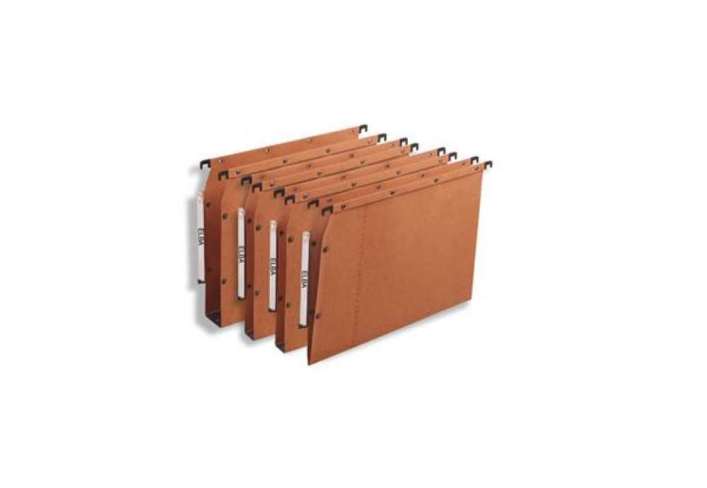 Immagine di Cartella sospesa - armadio Ultimate - interasse 33 cm - fondo V - 32,5x27,5 cm - avana - Elba