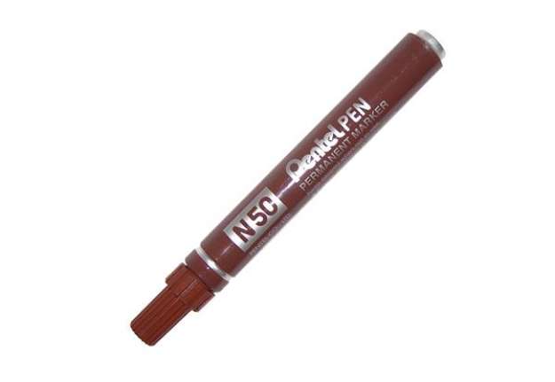 Immagine di Marcatore permanente N50 - punta tonda - marrone - Pentel