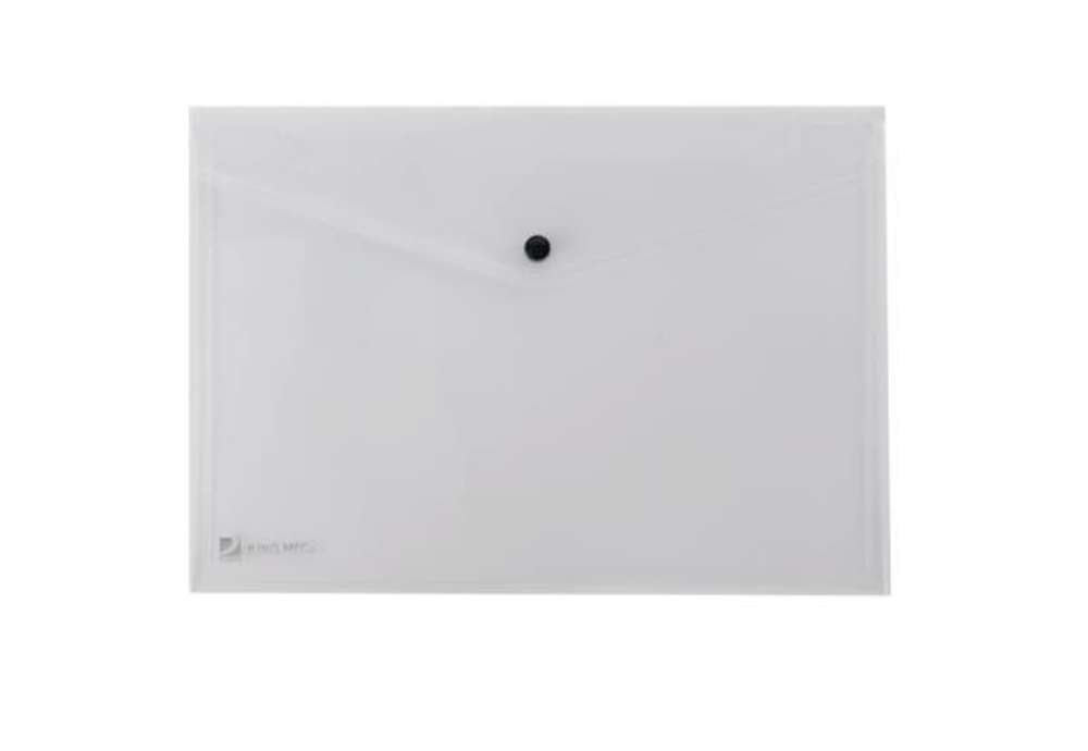 Immagine di Busta con bottone Pull - A4 - PP - trasparente - King Mec