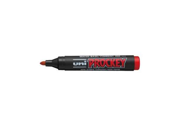 Immagine di Marcatore Uni Prockey M122  - punta conica da 1,20-1,80mm - rosso  - Uni Mitsubishi