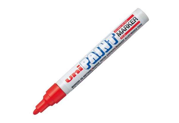 Immagine di Marcatore Uni Paint PX20 - punta 2,8mm - rosso - Uni Mitsubishi