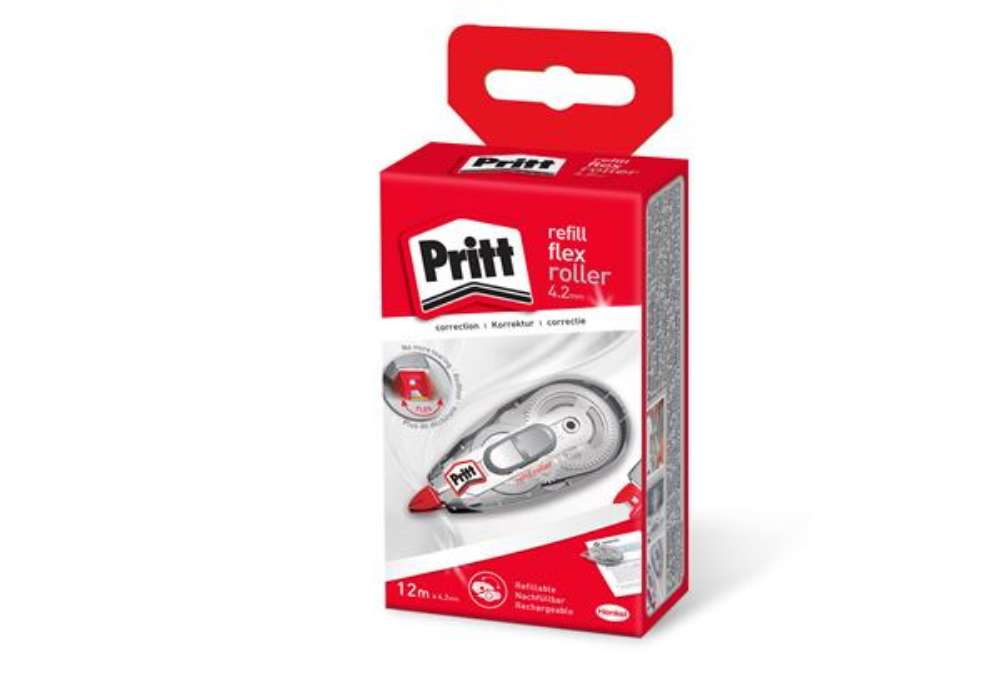 Immagine di Correttore a nastro - roller - ricaricabile - 4,2 mm x 12 mt - Pritt