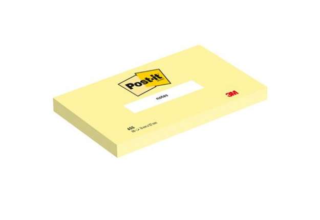 Immagine di Blocco foglietti - 655 - 76 x 127 mm - giallo Canary - 100 fogli - Post-it