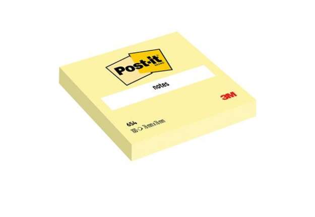 Immagine di Blocco foglietti - 654 - 76 x 76 mm - giallo Canary - 100 fogli - Post-it