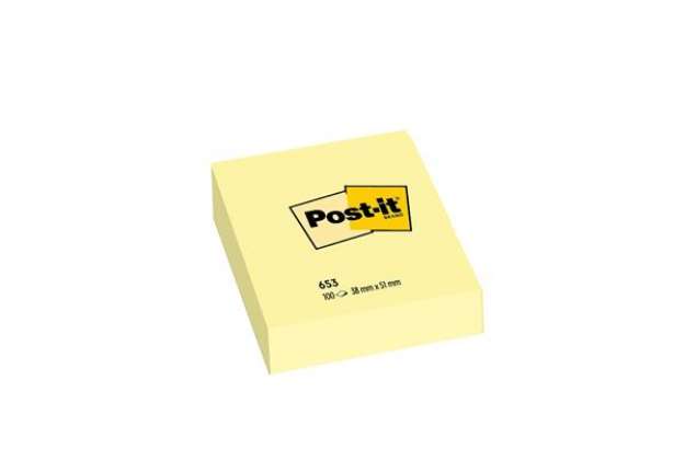 Immagine di Blocco foglietti - 653 - 38 x 51 mm - giallo Canary - 100 fogli - Post-it