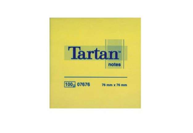 Immagine di Blocco foglietti - giallo pastello - 76 x 76mm - 63gr - 100 fogli - Tartan
