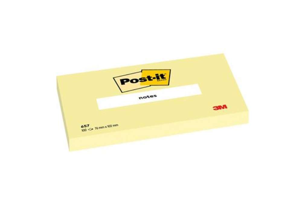 Immagine di Blocco foglietti - 657 - 76 x 102 mm - giallo Canary - 100 fogli - Post-it