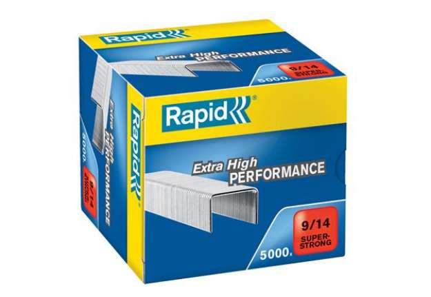 Immagine di Punti Rapid Super Strong - alti spessori - 9/14 - acciaio zincato - metallo - Rapid - conf. 5000 pez