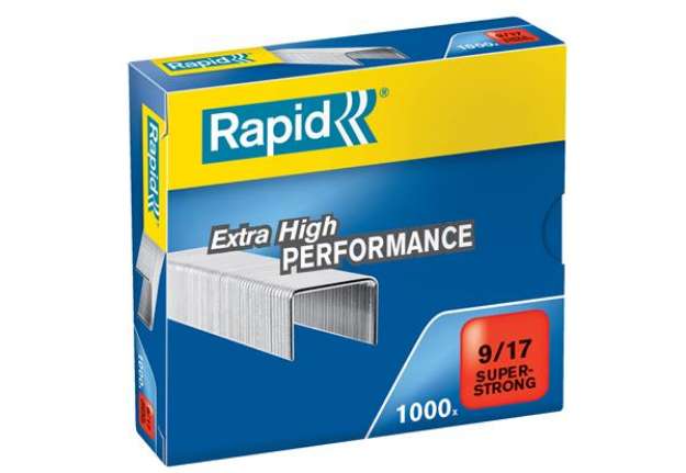 Immagine di Punti Rapid Super Strong - alti spessori - 9/17 - acciaio zincato - metallo - Rapid - conf. 1000 pez